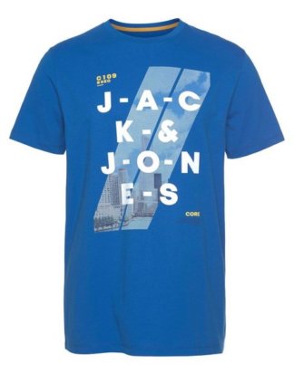 Jack & Jones T-Shirt "JEEP TEE" mit Skyline einer Stadt auf dem Frontprint
