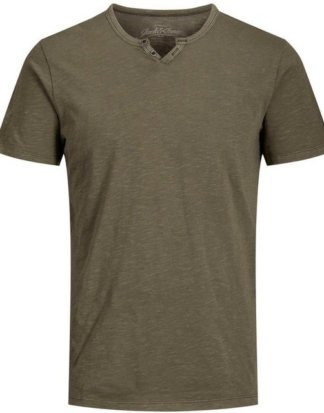 Jack & Jones V-Shirt "Split V Neck Shirt" bis Größe 6XL