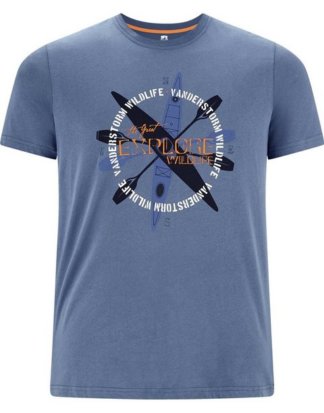 Jan Vanderstorm Rundhalsshirt "KIRJANN" T-Shirt mit Kajakmotiv