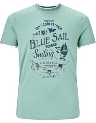 Jan Vanderstorm Rundhalsshirt "NOHR" T-Shirt mit Segel-Motiv