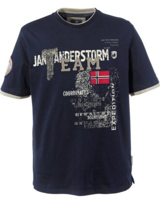 Jan Vanderstorm T-Shirt "SÖLVE" in Doppellagen-Optik