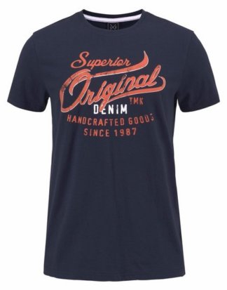 John Devin T-Shirt mit used Print