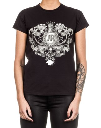 John Richmond Damen T-Shirt MONISTROL schwarz