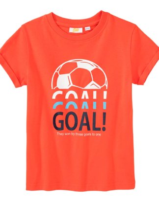 Jungen-T-Shirt mit Fußball-Frontaufdruck