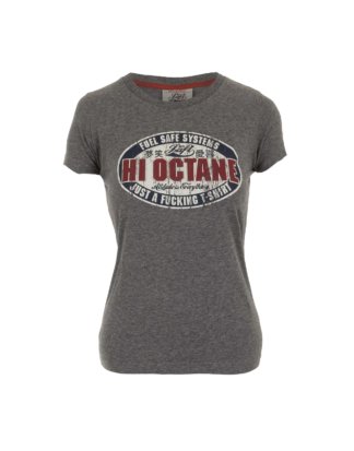 Just a fucking t-shirt Damen T-Shirt HI OCTANE grau