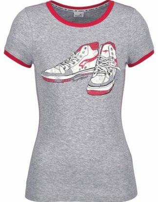 KangaROOS T-Shirt mit Sneaker-Druck vorn und Kontrast-Kanten