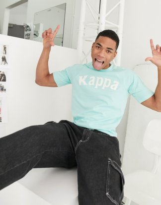Kappa - Authentic Banda Balima - Aquablaues T-Shirt mit Logo
