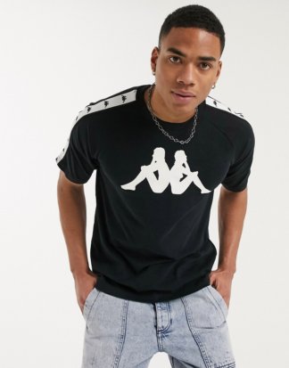 Kappa - Authentic Tait - Schwarzes T-Shirt mit Logo