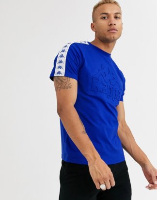 Kappa - Bekkia Banda - Blaues T-Shirt mit geprägtem Logo