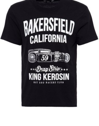 KingKerosin Print-Shirt "Bakersville" mit Hot Rod Print