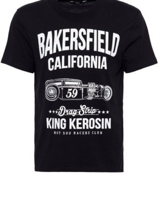 KingKerosin Print-Shirt "Bakersville" mit Hot Rod Print