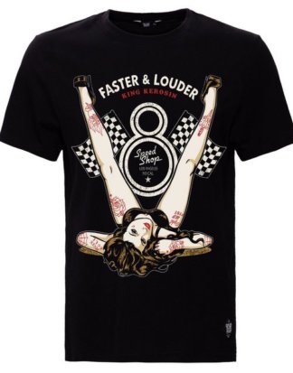 KingKerosin Print-Shirt "Faster & Louder" mit Front Print