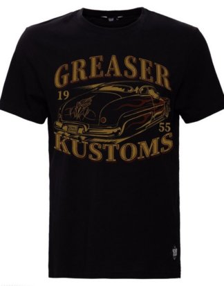 KingKerosin Print-Shirt "Greaser Customs" mit Retro-Druck