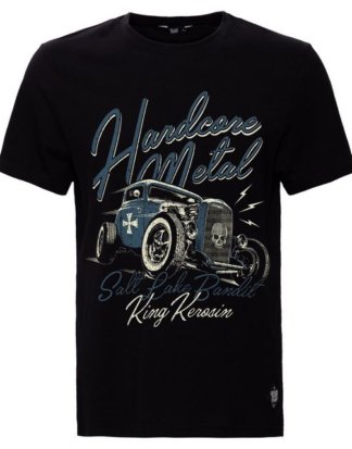 KingKerosin Print-Shirt "Hardcore Metal" mit Retro-Druck