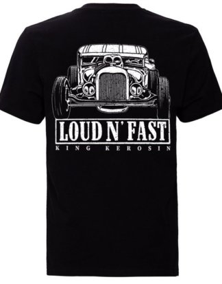 KingKerosin Print-Shirt "Loud & Fast" mit Retro-Druck