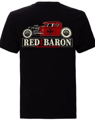 KingKerosin Print-Shirt "Red Baron" im Retro mit Back-Print