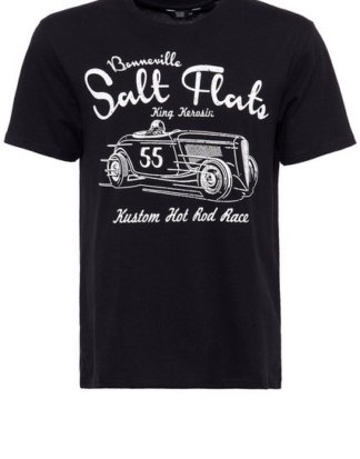 KingKerosin Print-Shirt "Salt Flats" mit Frontdruck im Racing-Style