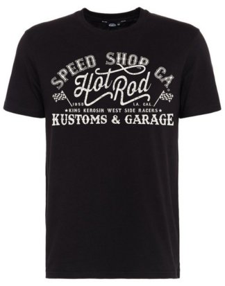 KingKerosin Print-Shirt "Speed Shop" mit Front Print "Speed Shop"