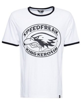 KingKerosin Print-Shirt "Speedfreak" in angesagter Ringer-Optik