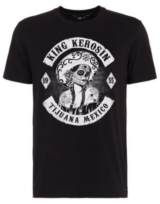 KingKerosin Print-Shirt "Tijuana Mexico" mit coolem Front Druck
