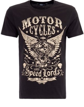KingKerosin Print-Shirt mit Front Print Motor Cycles