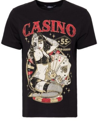 KingKerosin T-Shirt "Casino" mit Front Print "Casino"