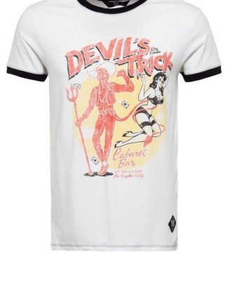 KingKerosin T-Shirt "Devils Trick" mit Pin Up Frontduck im Vintage Look