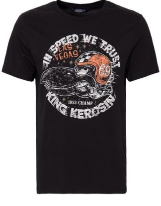 KingKerosin T-Shirt "In Speed we trust" mit Front Print "In Speed we trust"
