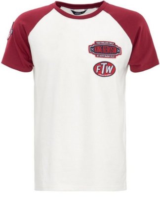 KingKerosin T-Shirt mit Brust und Ärmel Patches