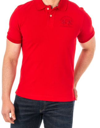 LA Martina Polo-Shirt, Kurzarm rot