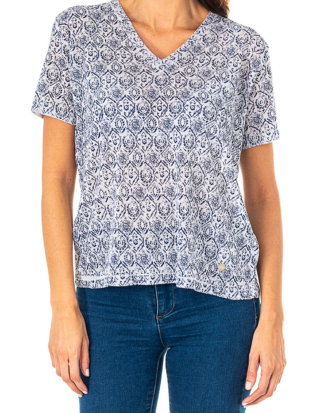 LA Martina T-Shirt, Kurzarm, V-Ausschnitt bunt