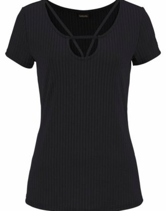 LASCANA Shirt aus gerippter Ware