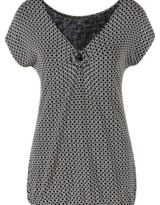 LASCANA T-Shirt (2er-Pack) mit Ringeinsatz in Hornoptik vorn