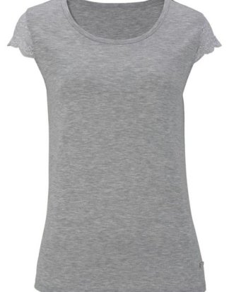 LASCANA T-Shirt mit Spitzenärmeln