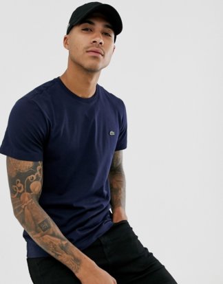 Lacoste - Marineblaues T-Shirt aus Pima-Baumwolle mit Logo-Navy