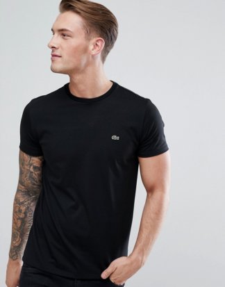 Lacoste - Schwarzes T-Shirt mit Logo