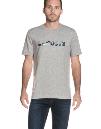 Lacoste T-Shirt, Kurzarm, Rundhals grau