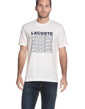 Lacoste T-Shirt, Kurzarm, Rundhals weiß