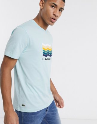 Lacoste - T-Shirt mit Farbblockdesign-Weiß