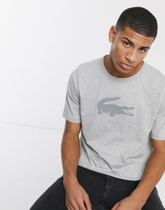 Lacoste - T-Shirt mit Logo-Grau