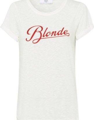 Le Temps Des Cerises T-Shirt "BRONDE" mit glitzerndem Statement-Print