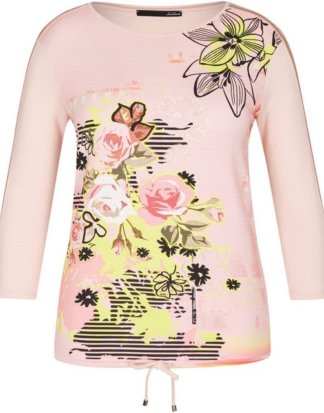 LeComte Print-Shirt mit Bindeband am Saum