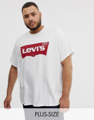 Levi's Plus - Weißes T-Shirt mit Fledermausdesign