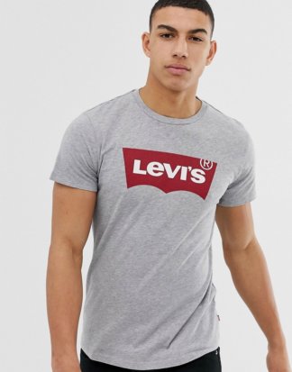 Levi's - T-Shirt mit Fledermaus-Logo-Grau