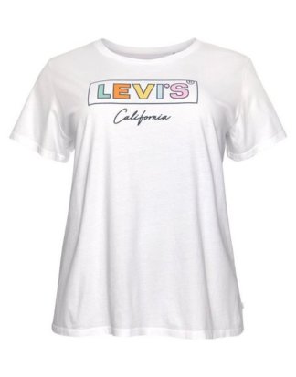 Levi's® Plus T-Shirt "Perfect Tee" mit mehrfarbigem Logo- Druck
