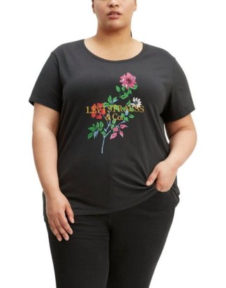 Levi's® Plus T-Shirt "Plus Size Perfect Tee" mit Blumen- und Logoprint
