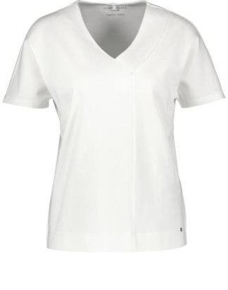 Locker geschnittenes Shirt organic cotton Weiss 36/S