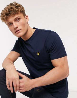 Lyle & Scott - Marineblaues T-Shirt mit Logo-Navy