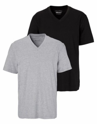 Man's World T-Shirt (Packung, 2-tlg., 2er-Pack) mit V-Ausschnitt