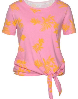 Marc O'Polo DENIM Print-Shirt mit allover Print aus Blättern